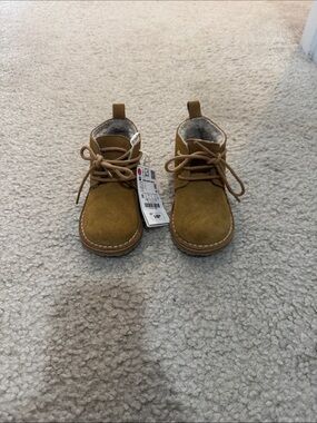 Zara Kids Suede Lace-Up Boots